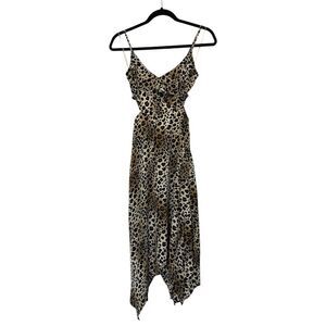 Leopard Print Spaghetti Strap Dress